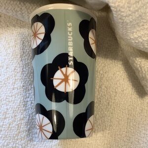 Starbucks Mod Flower Ceramic Travel Mug